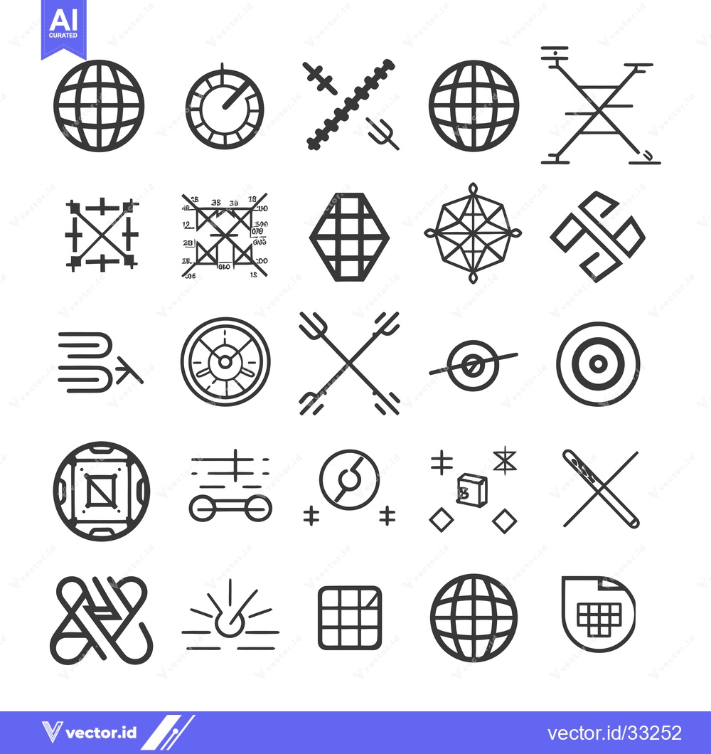Premium Vector dari Collection of Geometric Shapes and Symbols