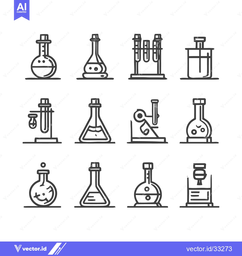 Premium Vector dari Laboratory Equipment - A Collection of Science Icons.