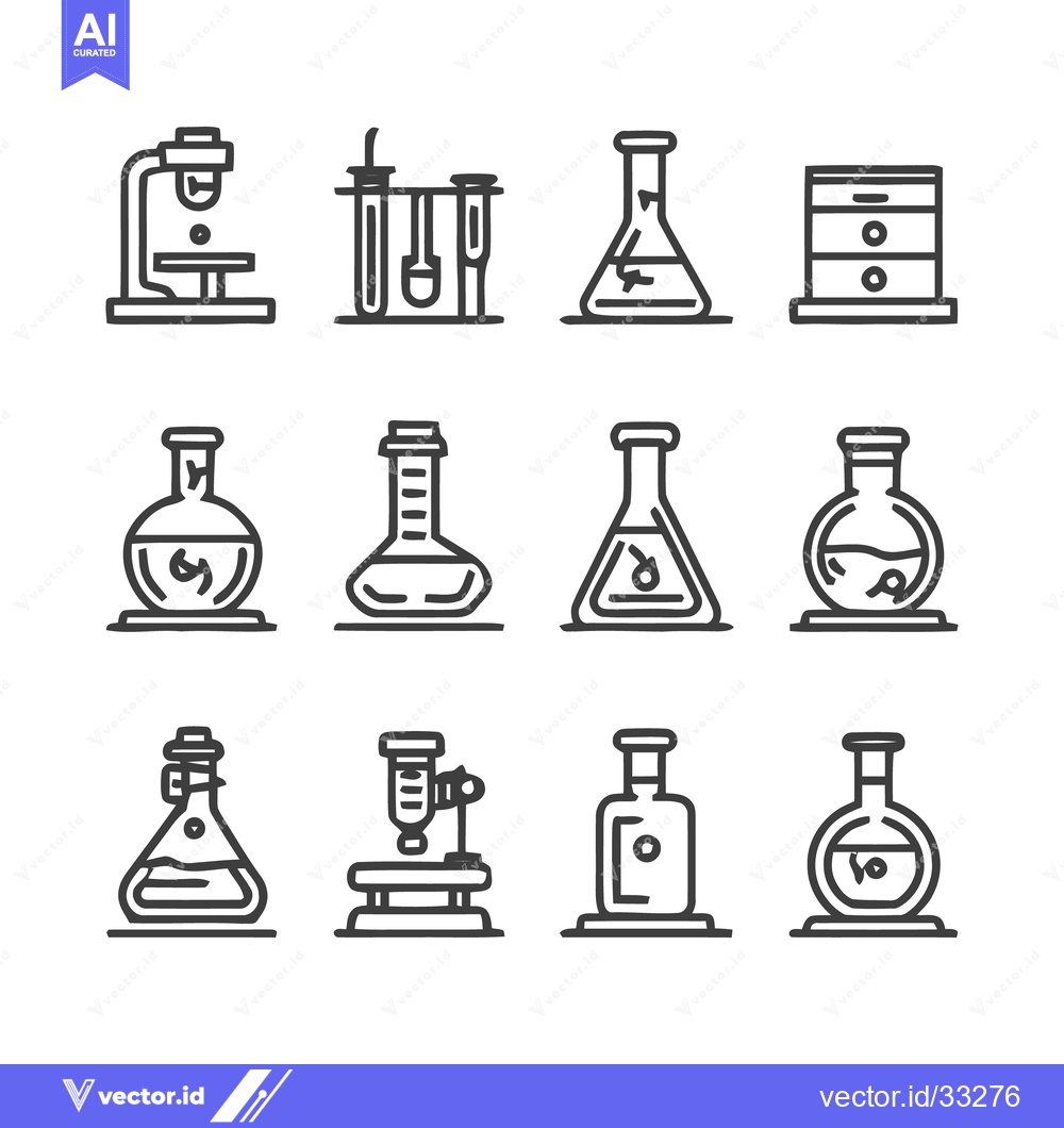 Premium Vector dari Laboratory Equipment Icons - A Comprehensive Collection of Science Too
