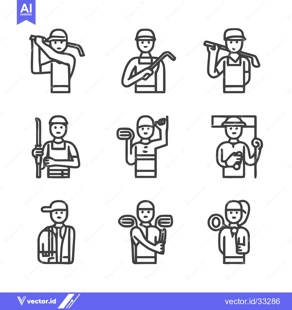 Premium Vector dari Golfing Icons - A Collection of Sports and Recreation Illustrations.