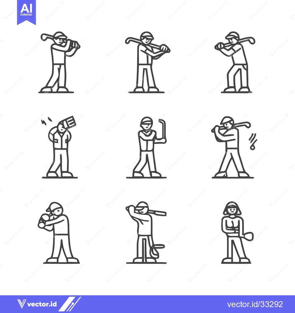 Premium Vector dari Baseball Player Actions - A Collection of Sports Illustrations.