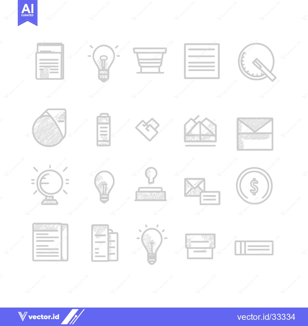 Premium Vector of Collection of Hand-Drawn Business and Finance Icons