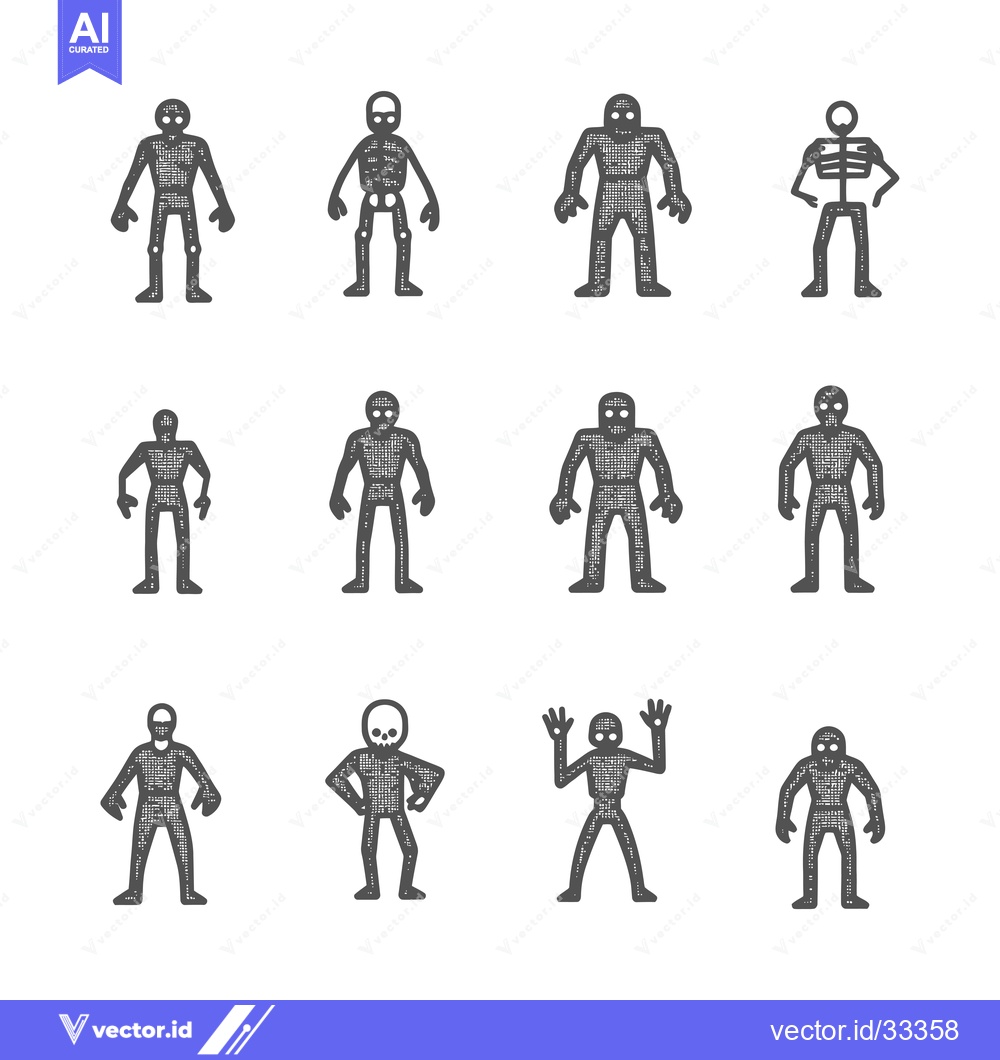 Premium Vector dari Collection of Hand-Drawn Human Figures in Various Poses