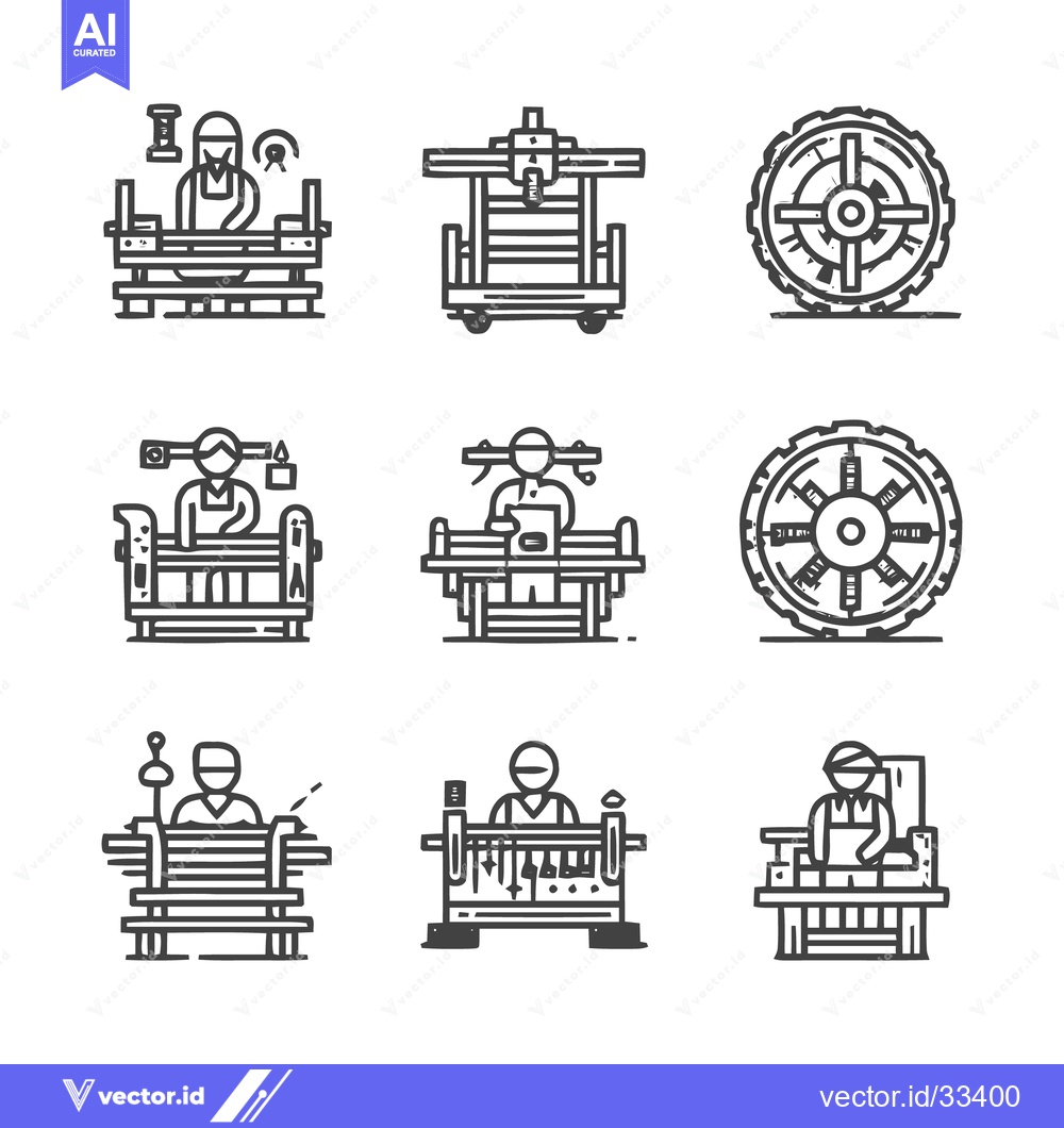Premium Vector dari Weaving and Textile Production - A Detailed Icon Set.