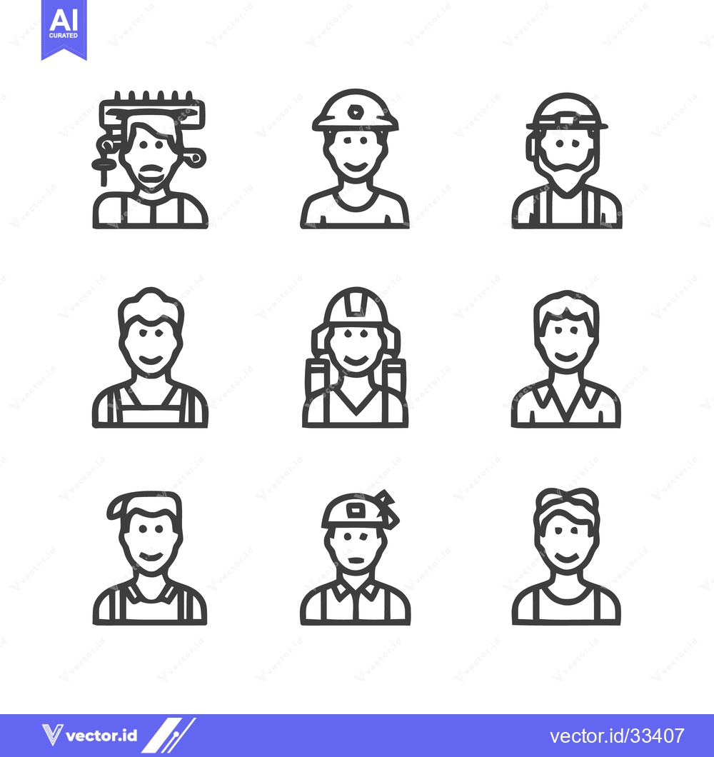 Premium Vector dari Diverse Collection of Professional Worker Icons for Various Projects.