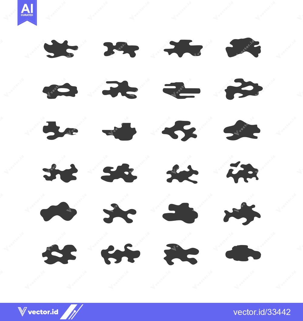Premium Vector dari Collection of Irregular Blob Shapes in Grey