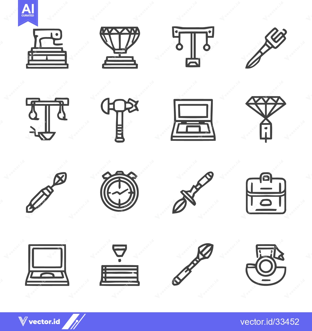 Premium Vector dari Collection of Minimalist Iconography for Various Concepts.