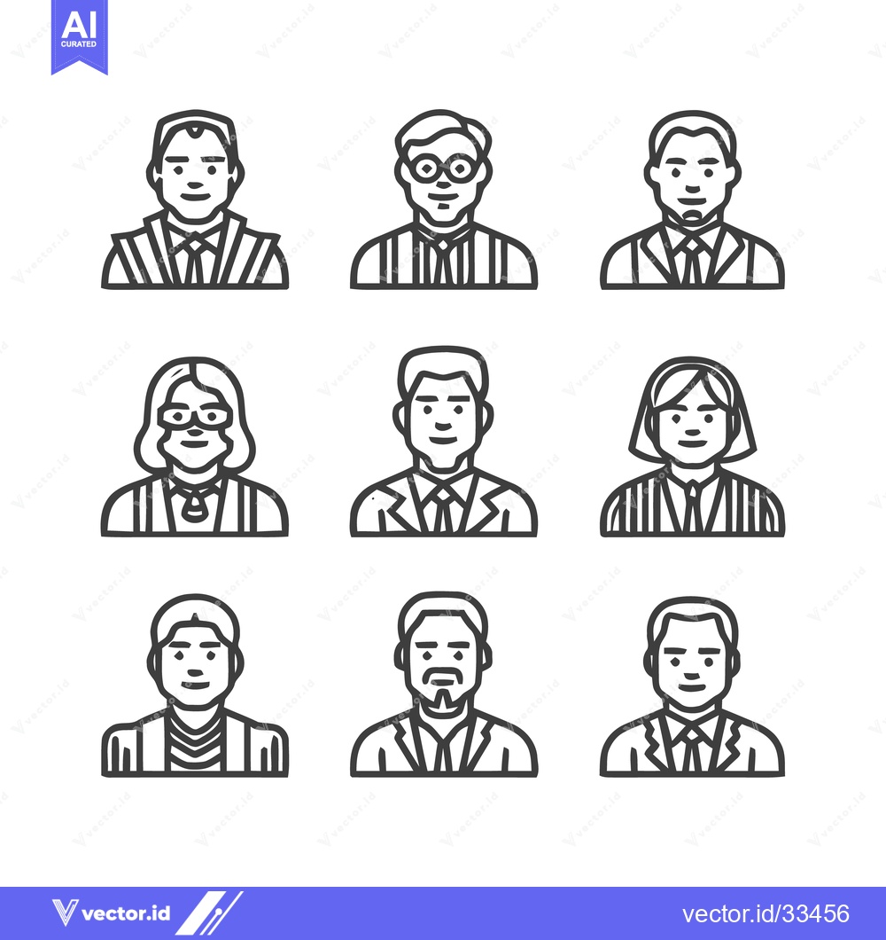 Premium Vector dari Diverse Professional Portraits - A Collection of Business People.