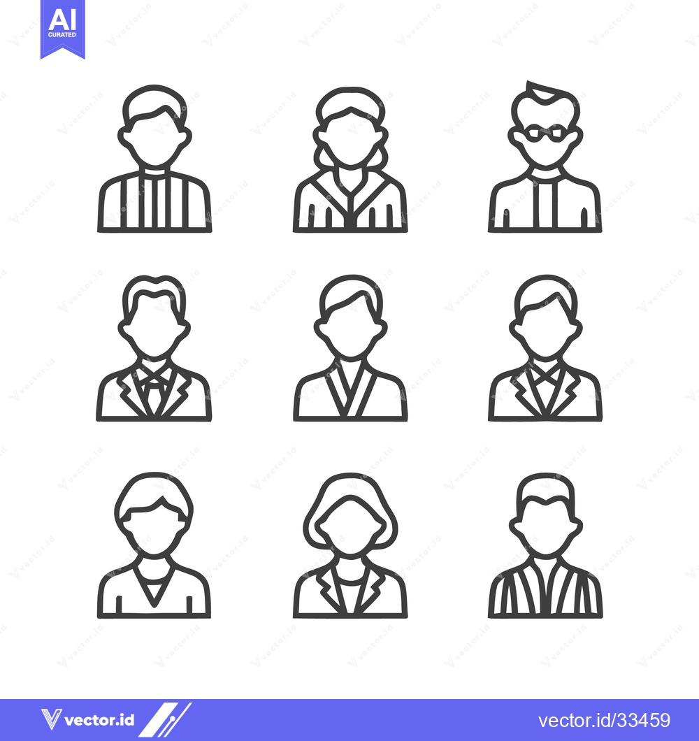 Premium Vector dari Diverse professional portraits - A collection of business people icons