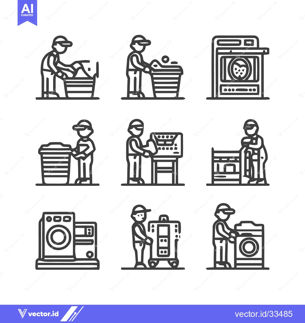 Premium Vector dari Laundry Process - A Comprehensive Guide to Washing Clothes.