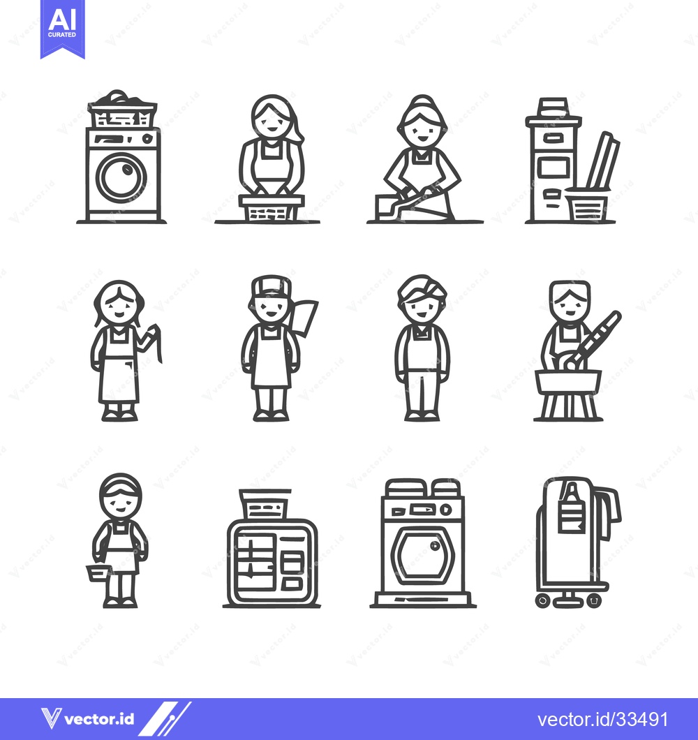 Premium Vector dari Cleaning and Laundry Service Icons - A Comprehensive Collection.
