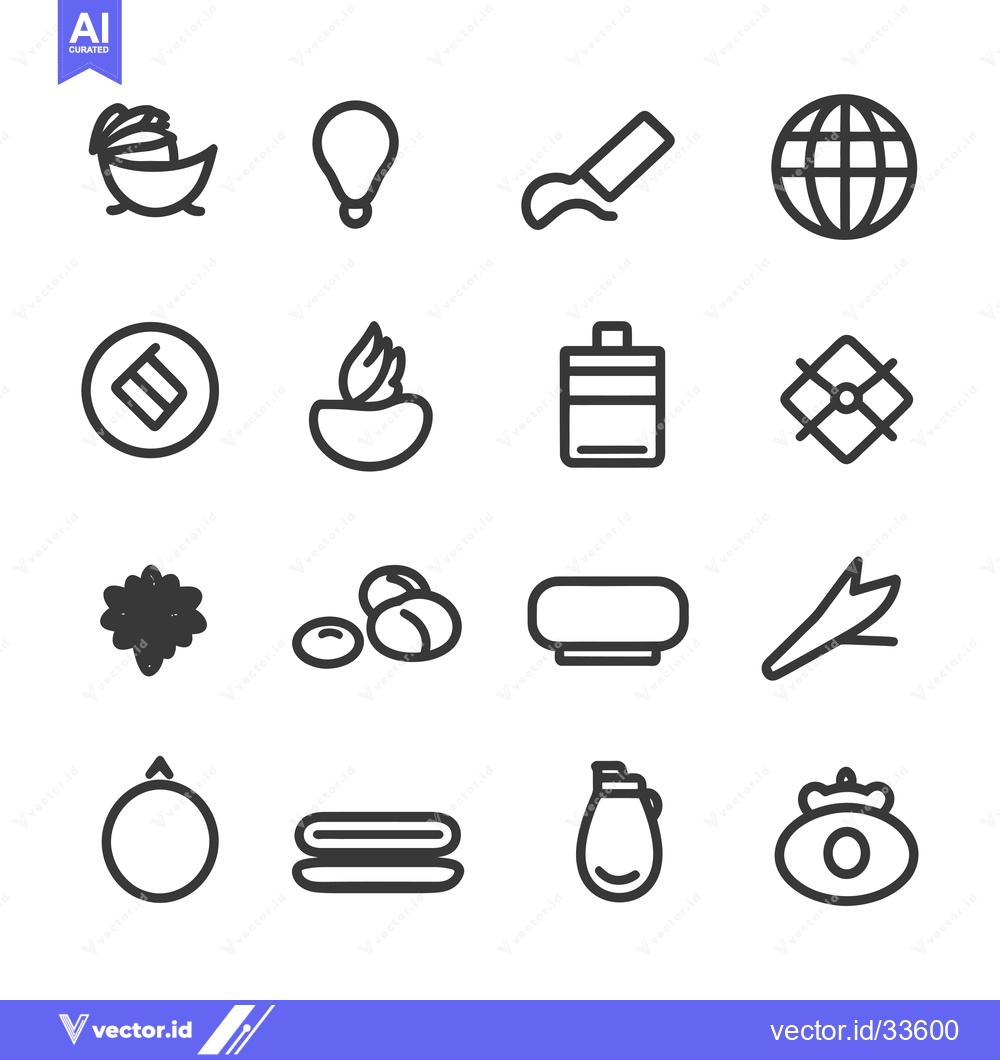 Premium Vector of Collection of Line Icons with Various Subjects