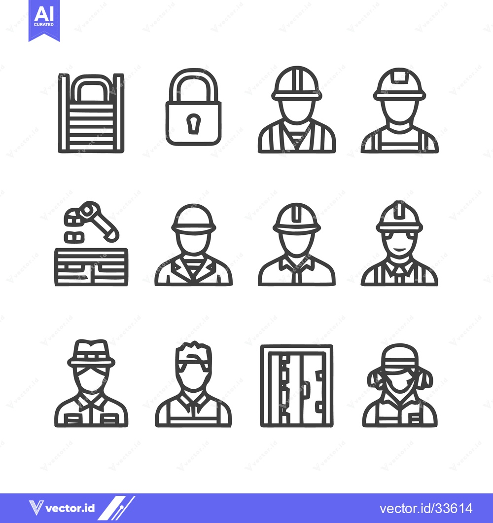 Premium Vector of Construction and Safety Icons - A Comprehensive Visual Guide.