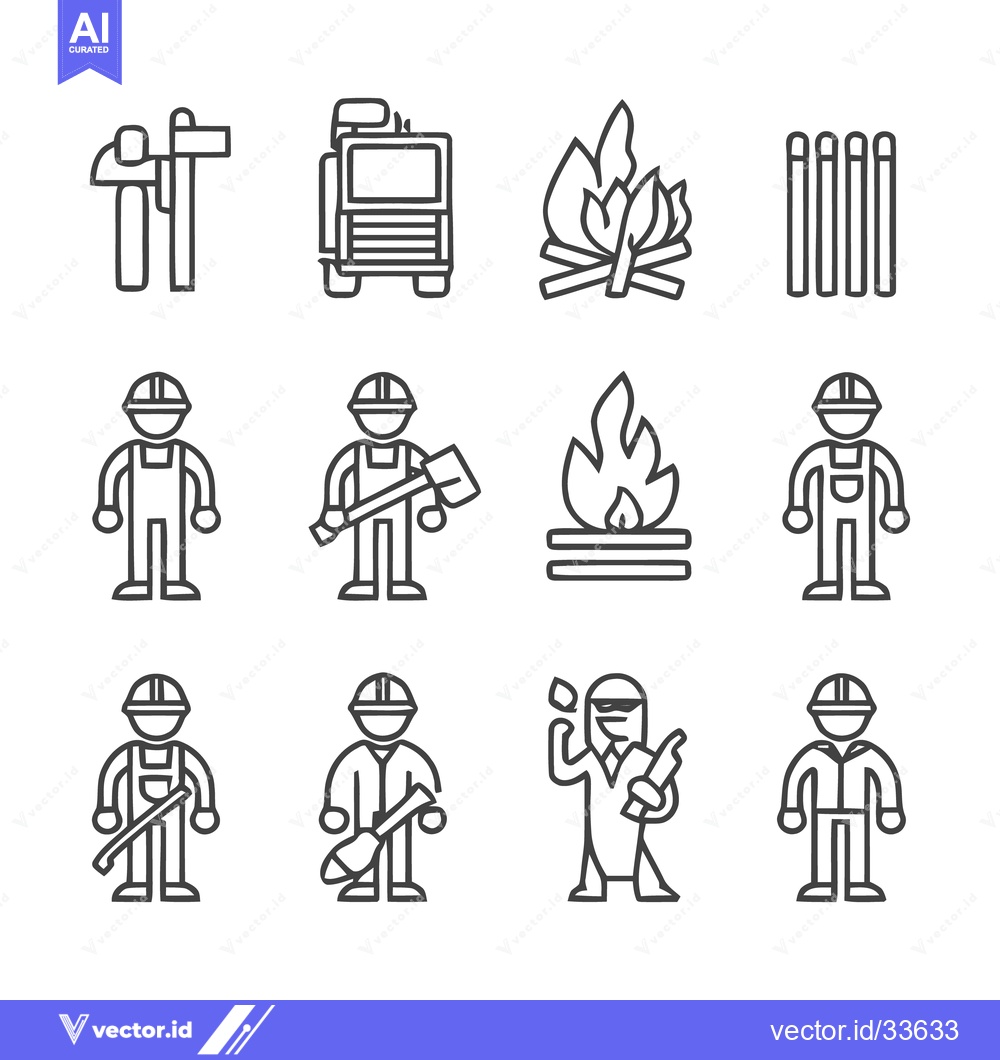Premium Vector dari Construction and Fire Safety Icons - A Comprehensive Collection.