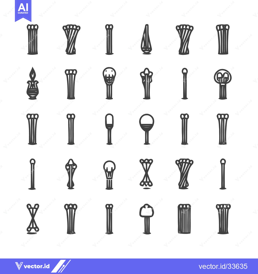 Premium Vector of Collection of various stylized pillar and column illustrations.