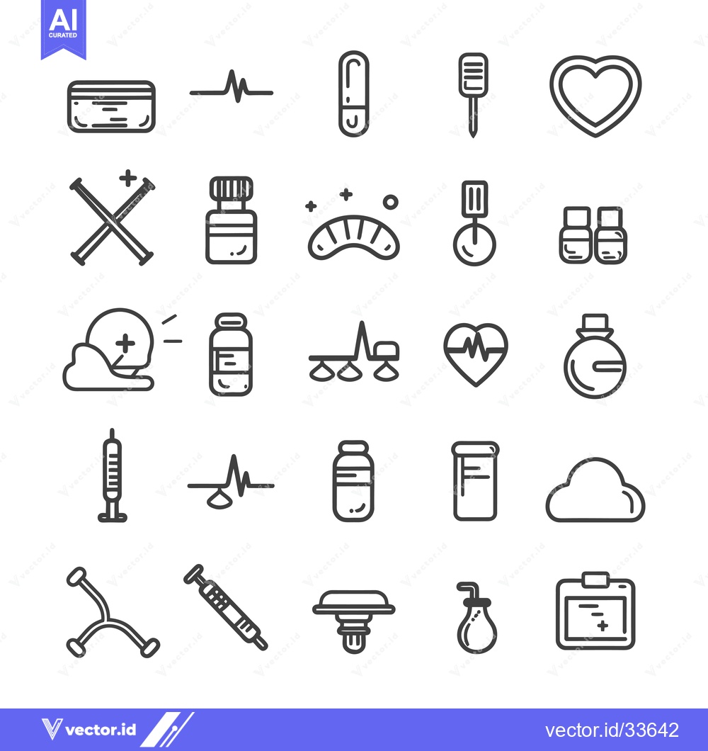 Premium Vector of Collection of Medical and Healthcare Line Icons