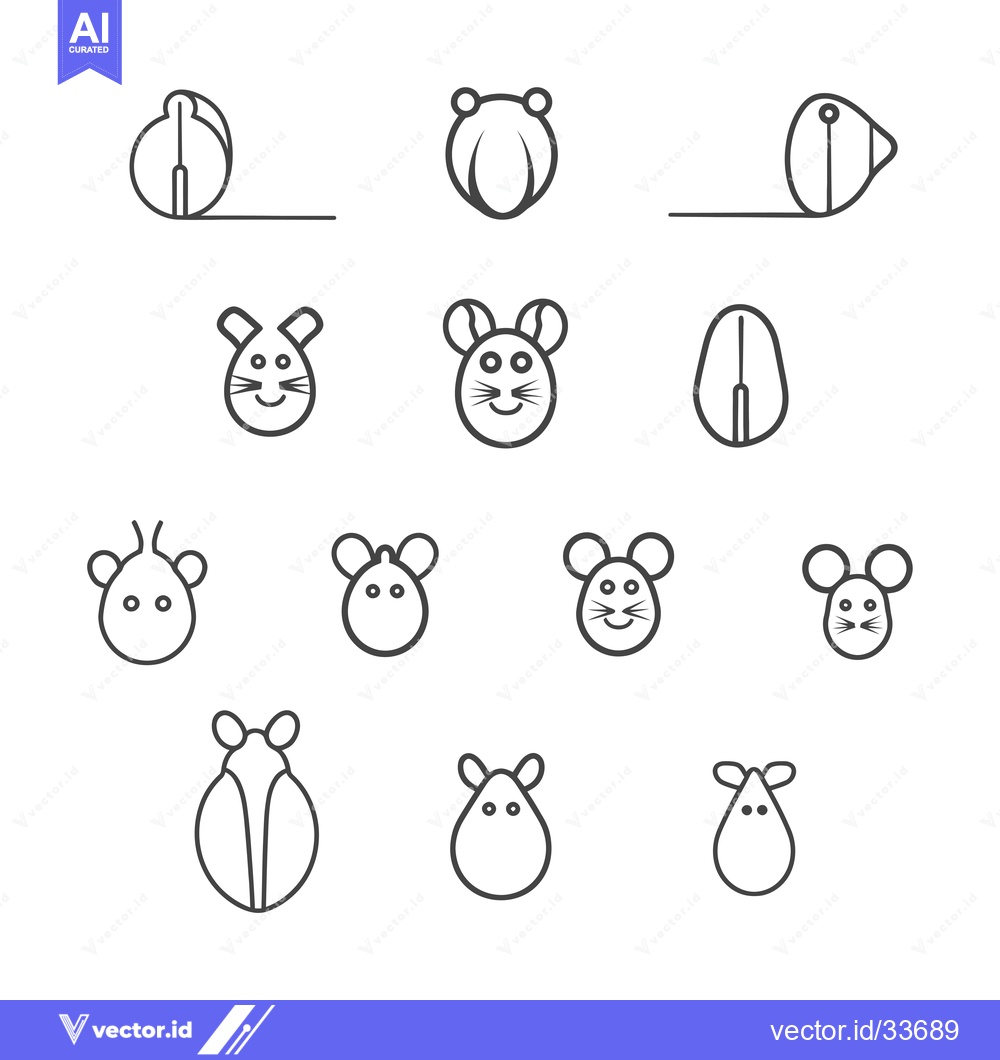 Premium Vector dari Collection of Mouse and Computer Mouse Icons