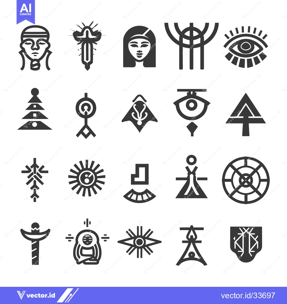 Premium Vector dari Collection of Mystical and Geometric Symbols