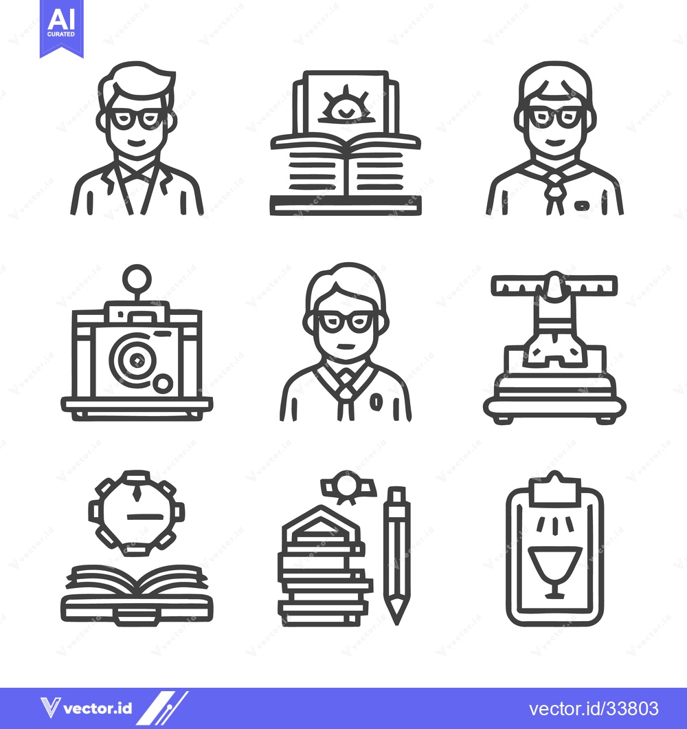 Premium Vector dari Science and Education Icons - A Collection of Knowledge and Learning.
