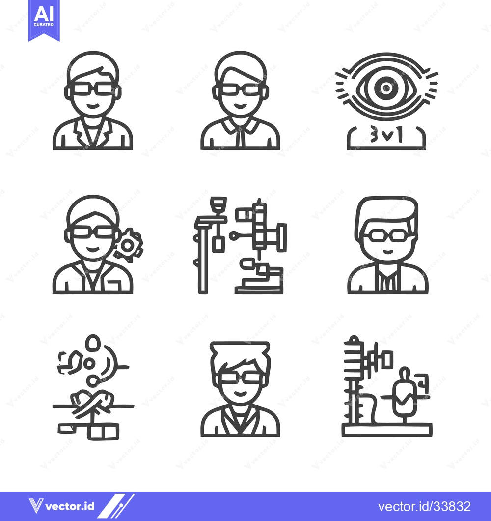 Premium Vector dari Scientists and Researchers - A Collection of Icons.