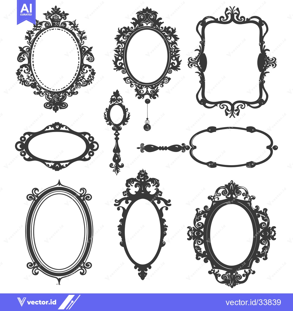 Premium Vector dari Collection of Ornate and Decorative Picture Frames