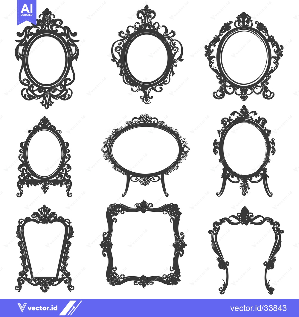 Premium Vector of Collection of Ornate Decorative Frames with Floral Motifs