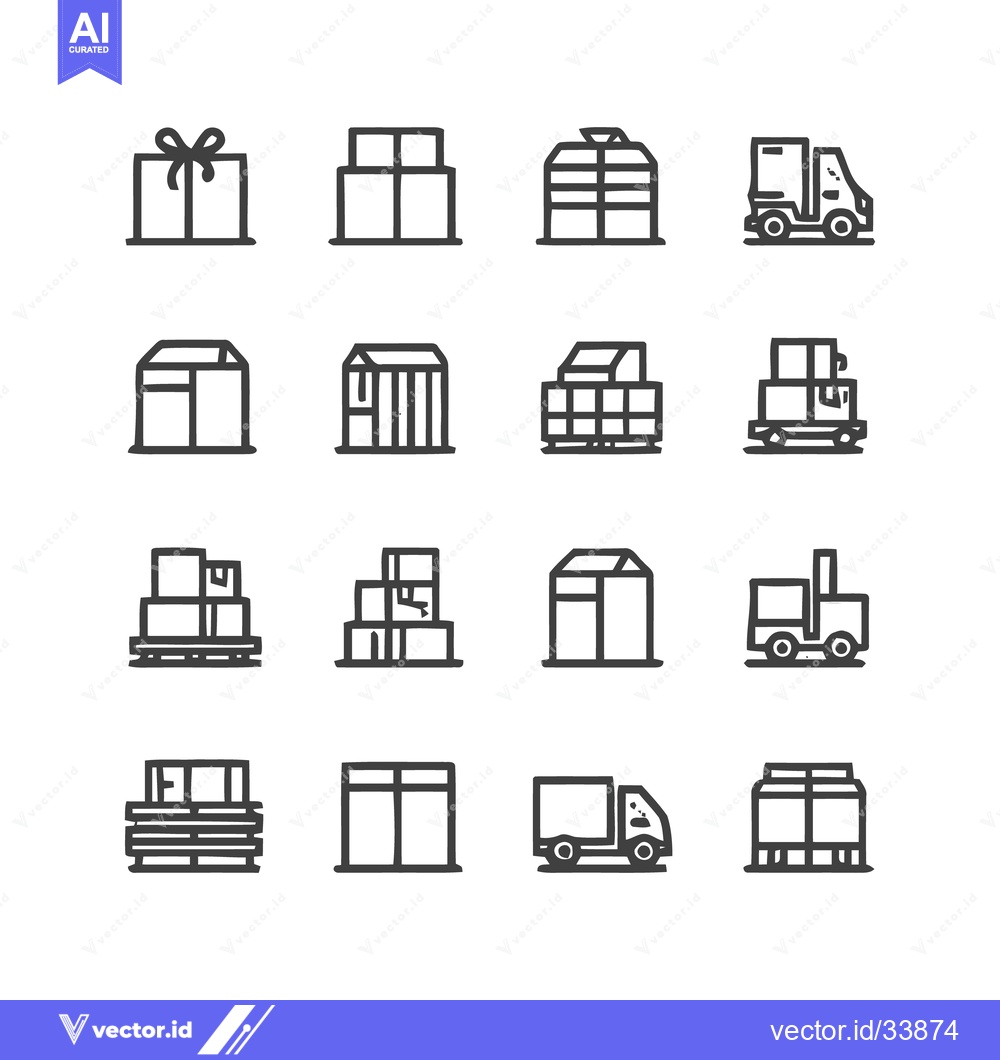 Premium Vector dari Shipping and delivery icons set for logistics and transport.