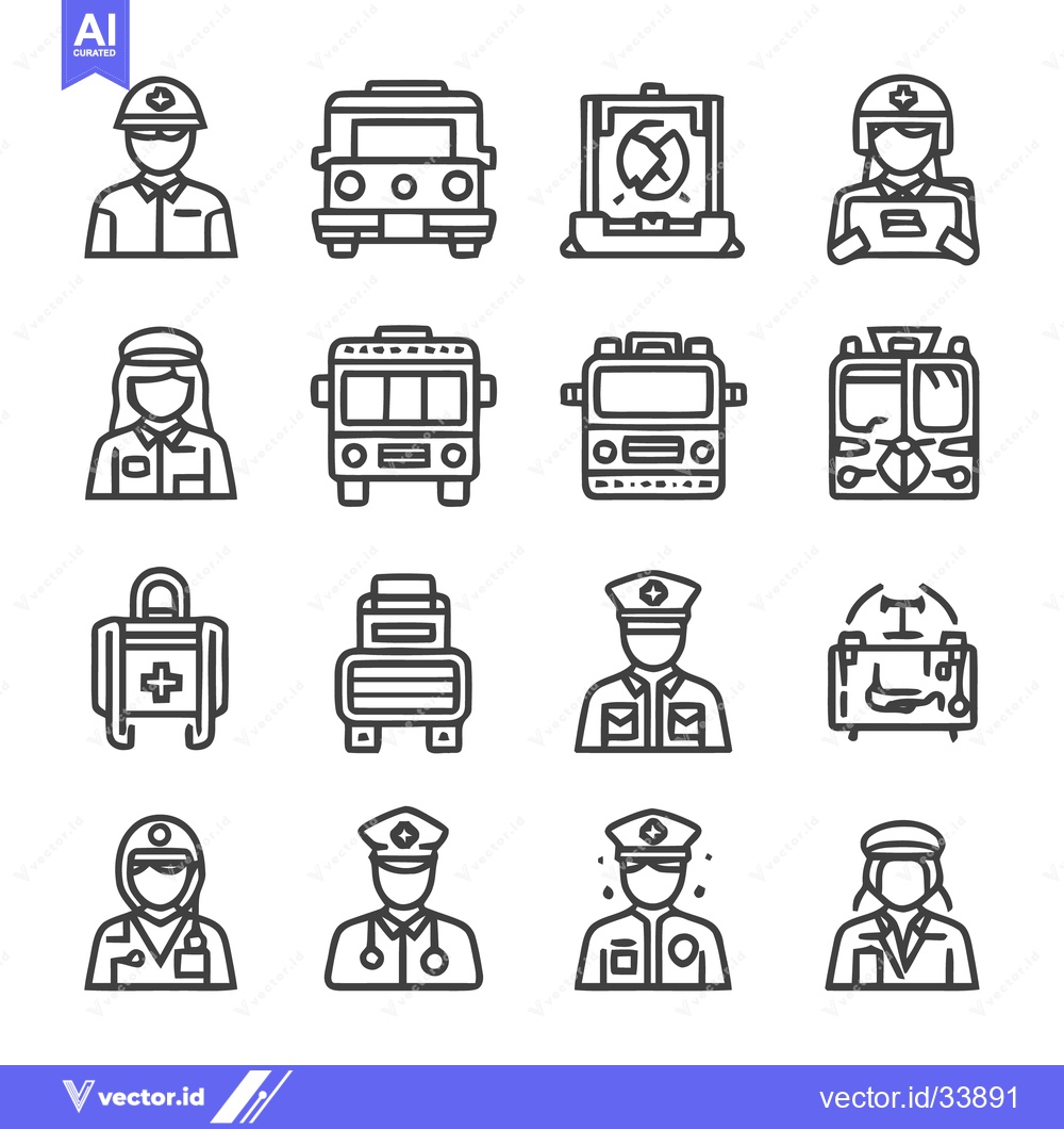 Premium Vector dari Emergency Services and Public Safety Icons - A Comprehensive Collectio