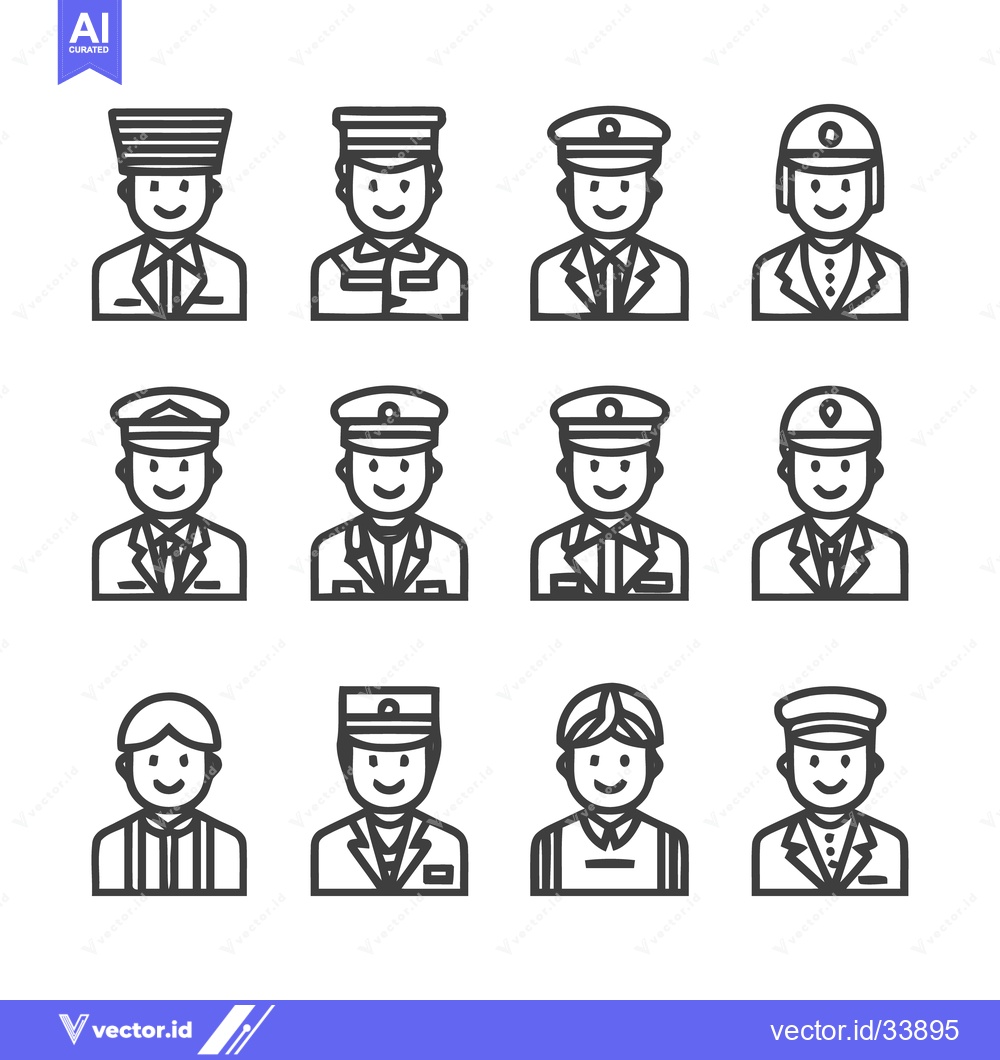 Premium Vector dari Uniformed People - Diverse Professions and Occupations Illustrated.