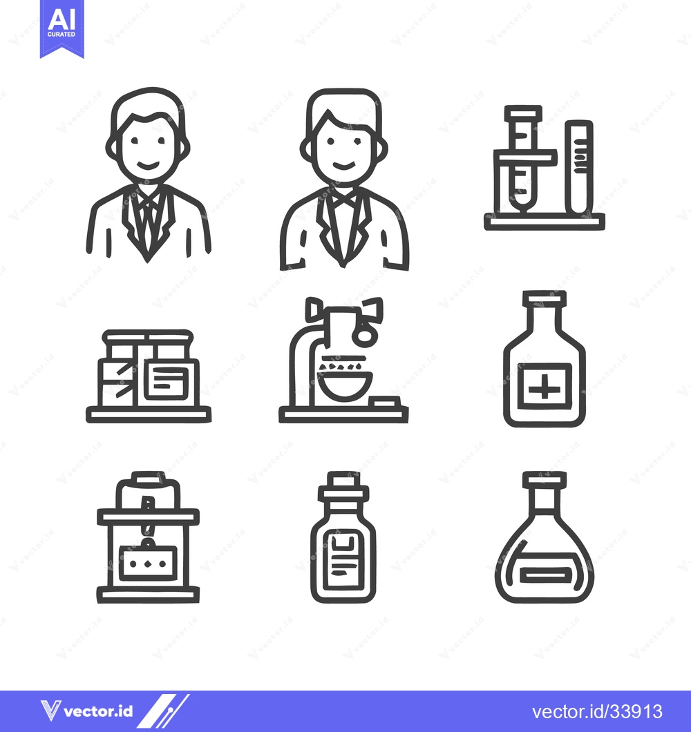 Premium Vector dari Laboratory Icons - Science, Research, and Medical Professionals.