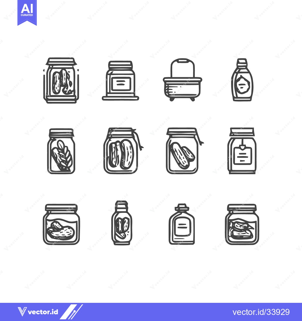 Premium Vector dari Pickle Jar Collection - Various Styles and Designs.