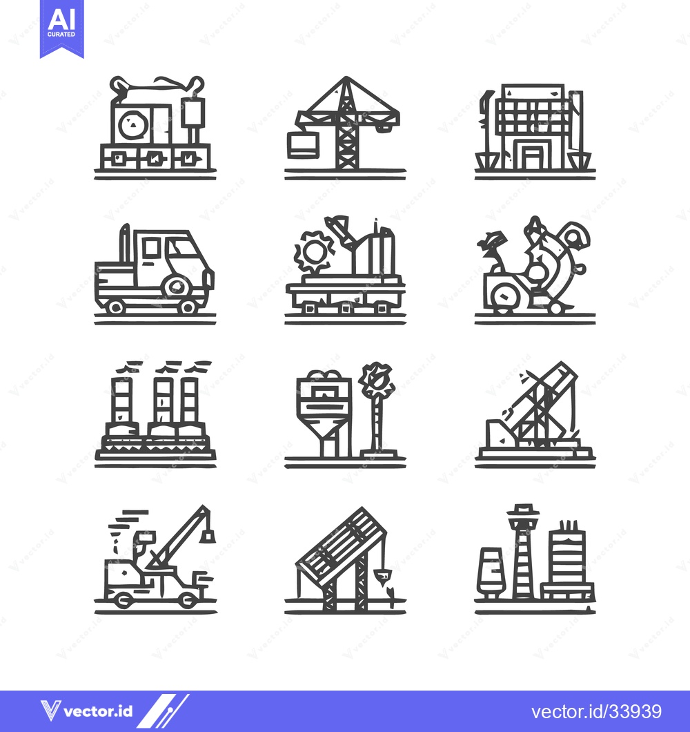 Premium Vector dari Construction and Industrial Icons - A Comprehensive Collection.