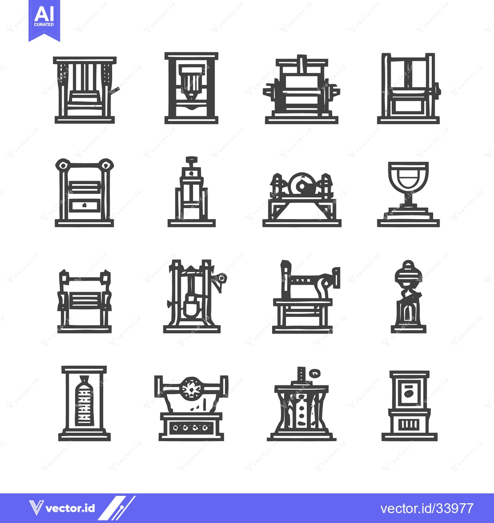 Premium Vector dari Collection of various vintage industrial machines and equipment.