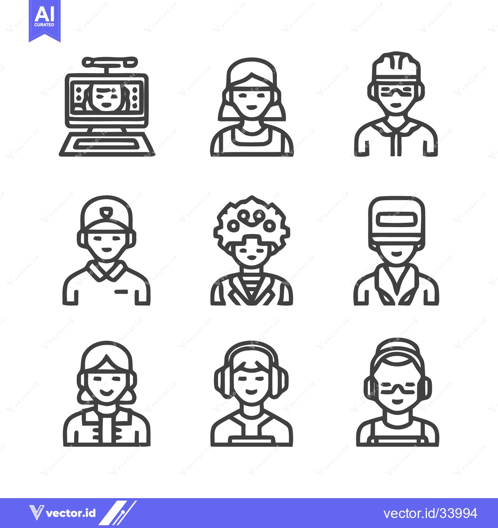 Premium Vector dari Diverse Professions - A Collection of Illustrated Occupations.