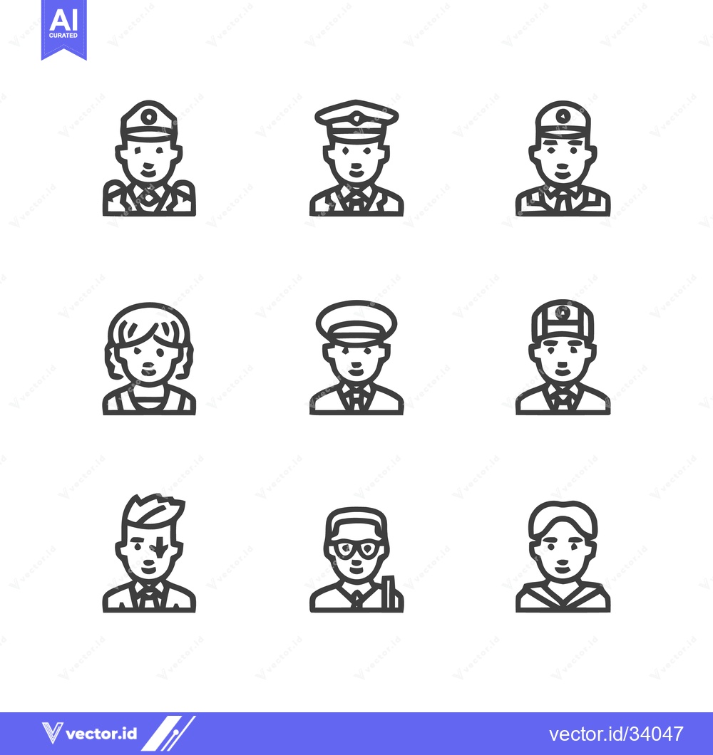 Premium Vector of Collection of people icons representing various professions and roles
