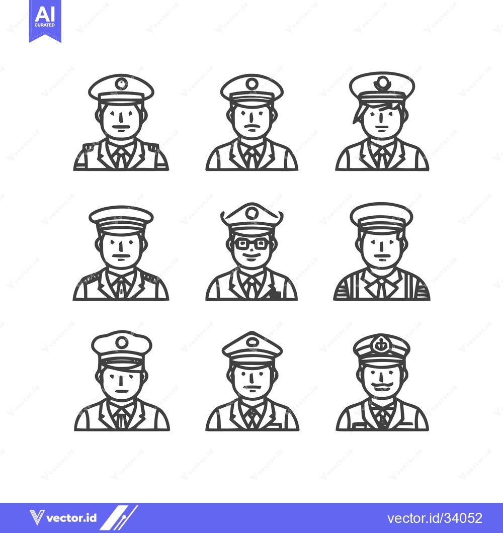 Premium Vector of Uniformed individuals in a grid formation, vector illustration.