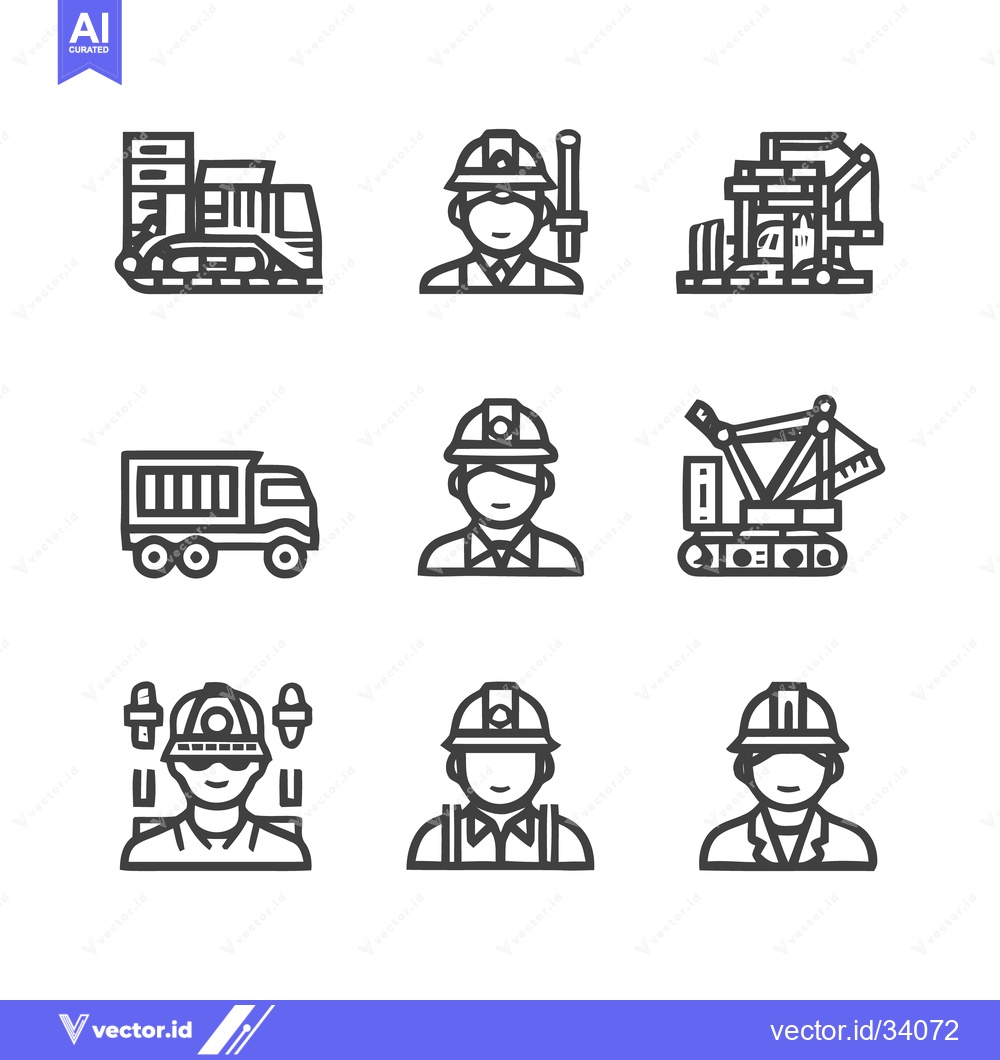 Premium Vector dari Construction and Engineering Icons - A Comprehensive Collection.