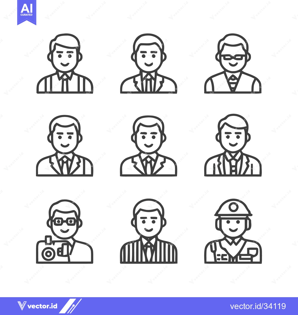 Premium Vector dari Diverse professional portraits - A collection of various occupations a