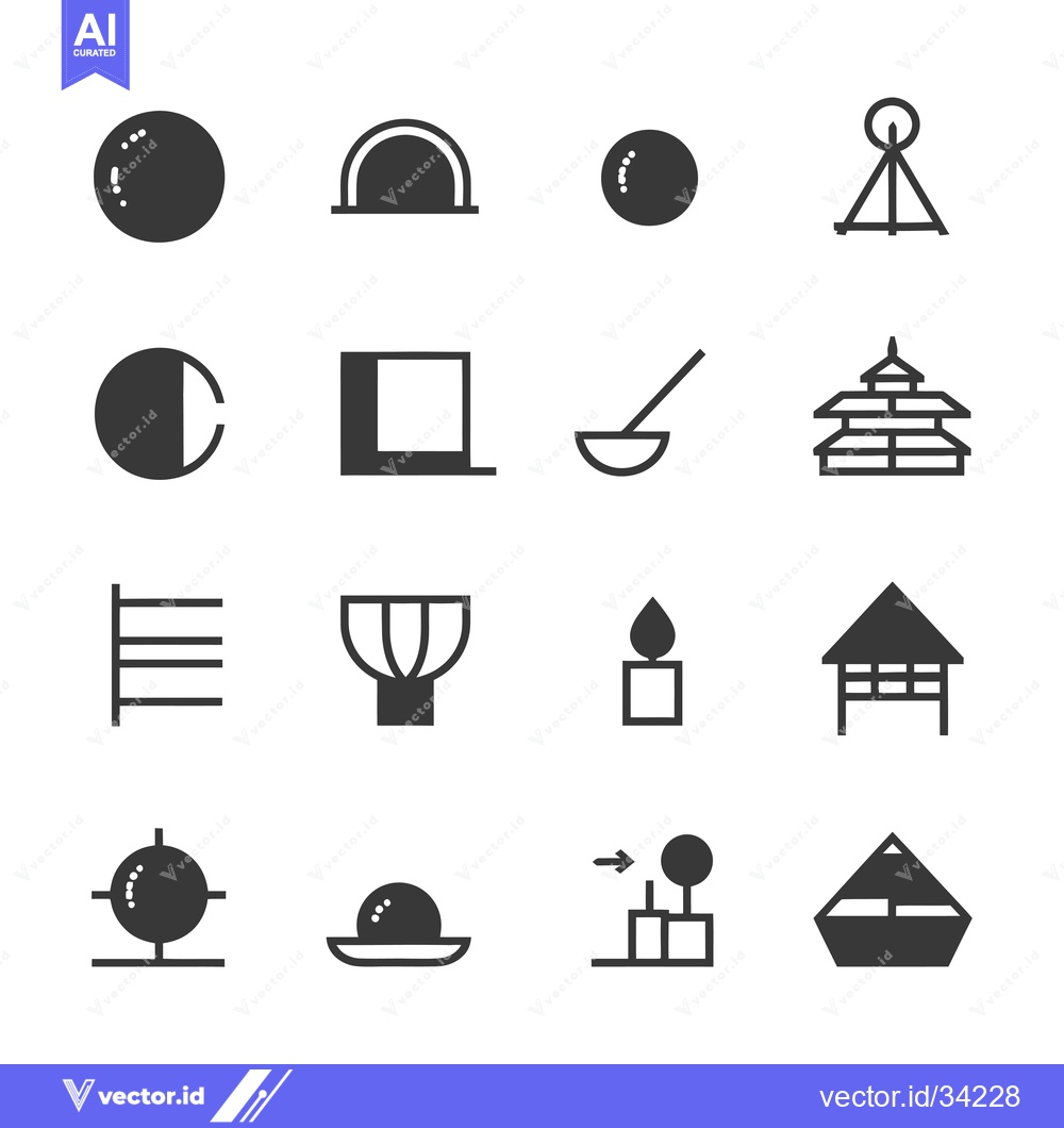 Premium Vector of Collection of Simple Black and White Icons