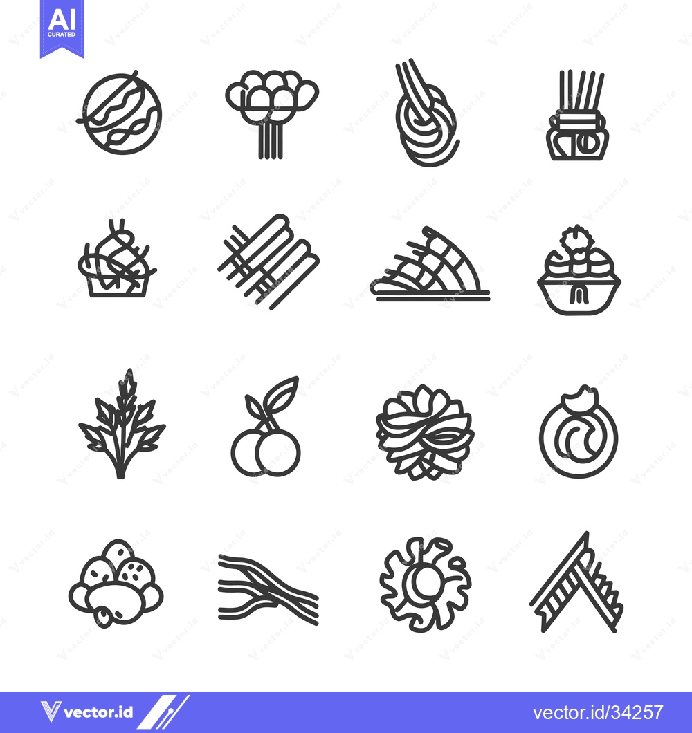 Premium Vector dari Collection of Simple Line Drawings of Various Subjects