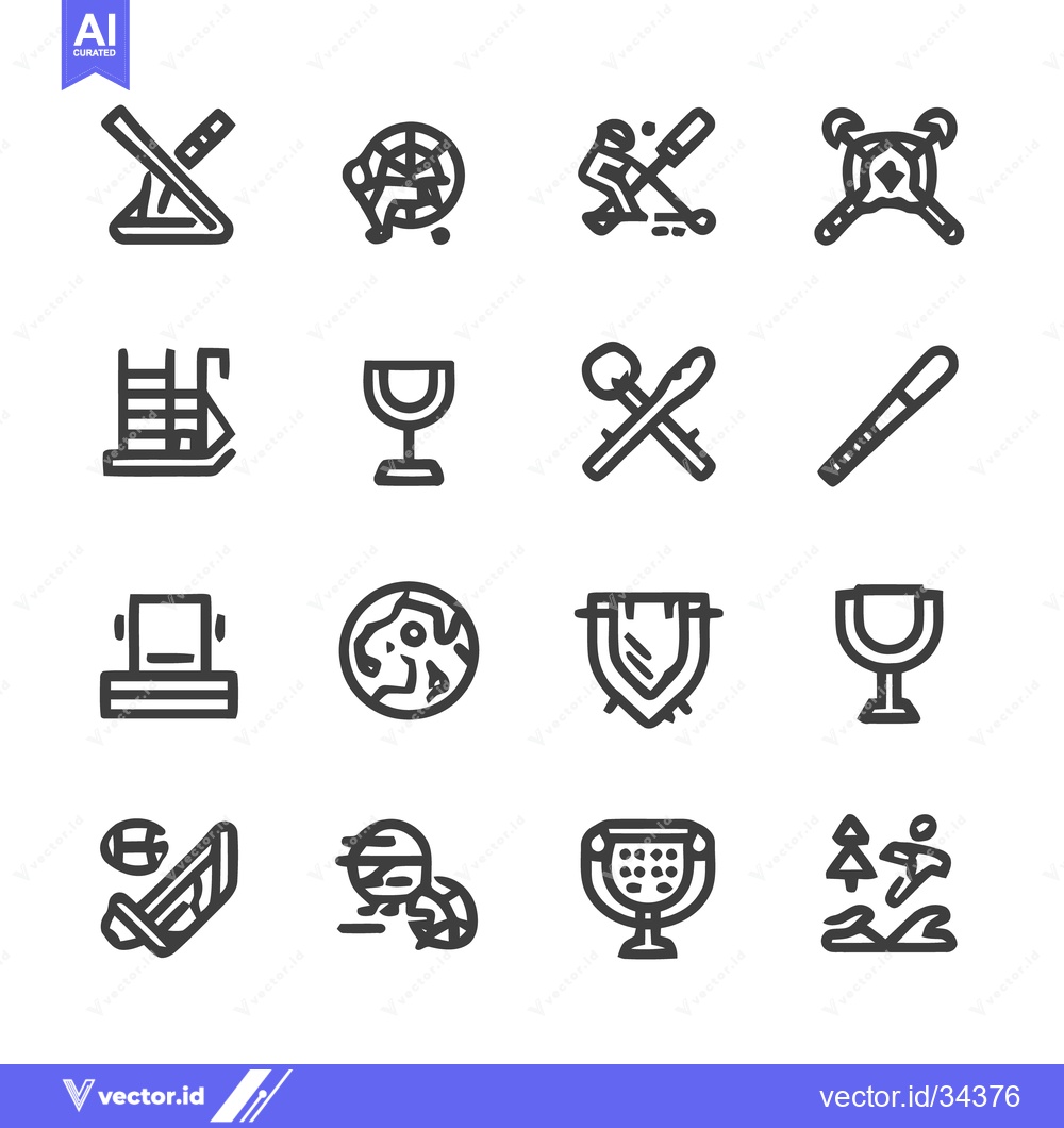 Premium Vector dari Collection of Minimalist Sports and Leisure Icons.
