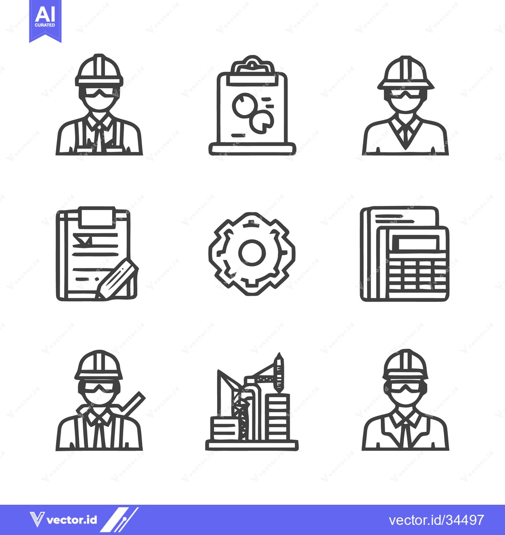 Premium Vector dari Engineering and Construction Icons - A Comprehensive Collection.