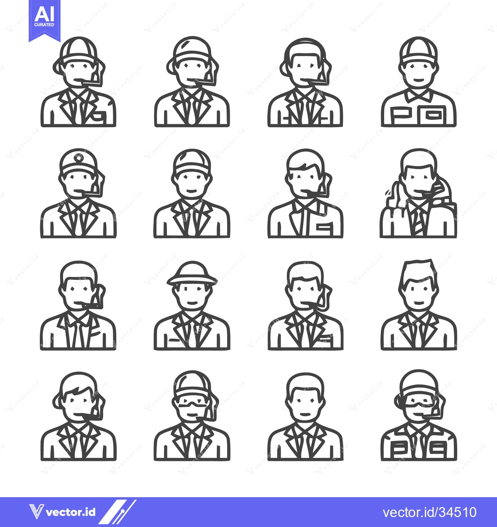Premium Vector dari Diverse customer service representatives in various professional roles