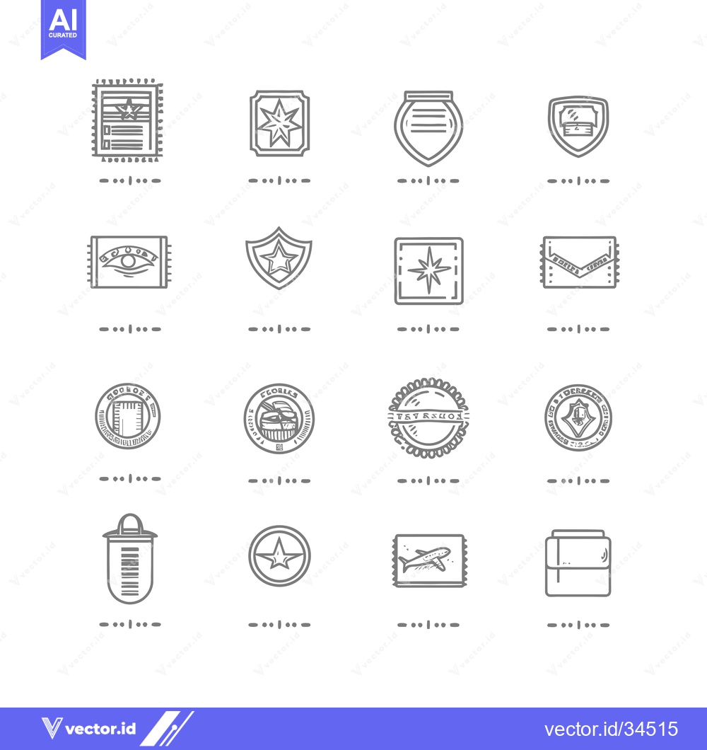 Premium Vector of Collection of Travel and Tourism Related Hand-Drawn Icons