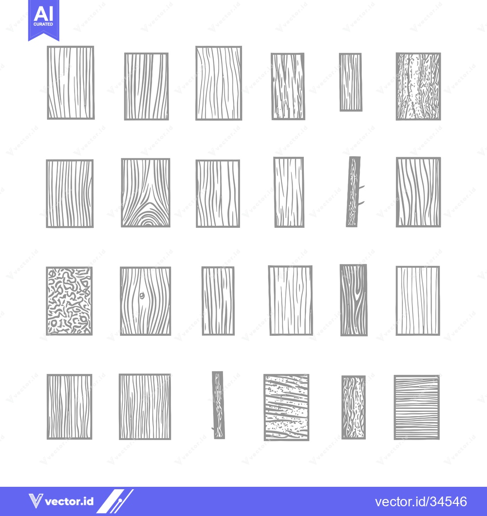 Premium Vector dari Collection of Twenty-Four Diverse Wood Grain Textures
