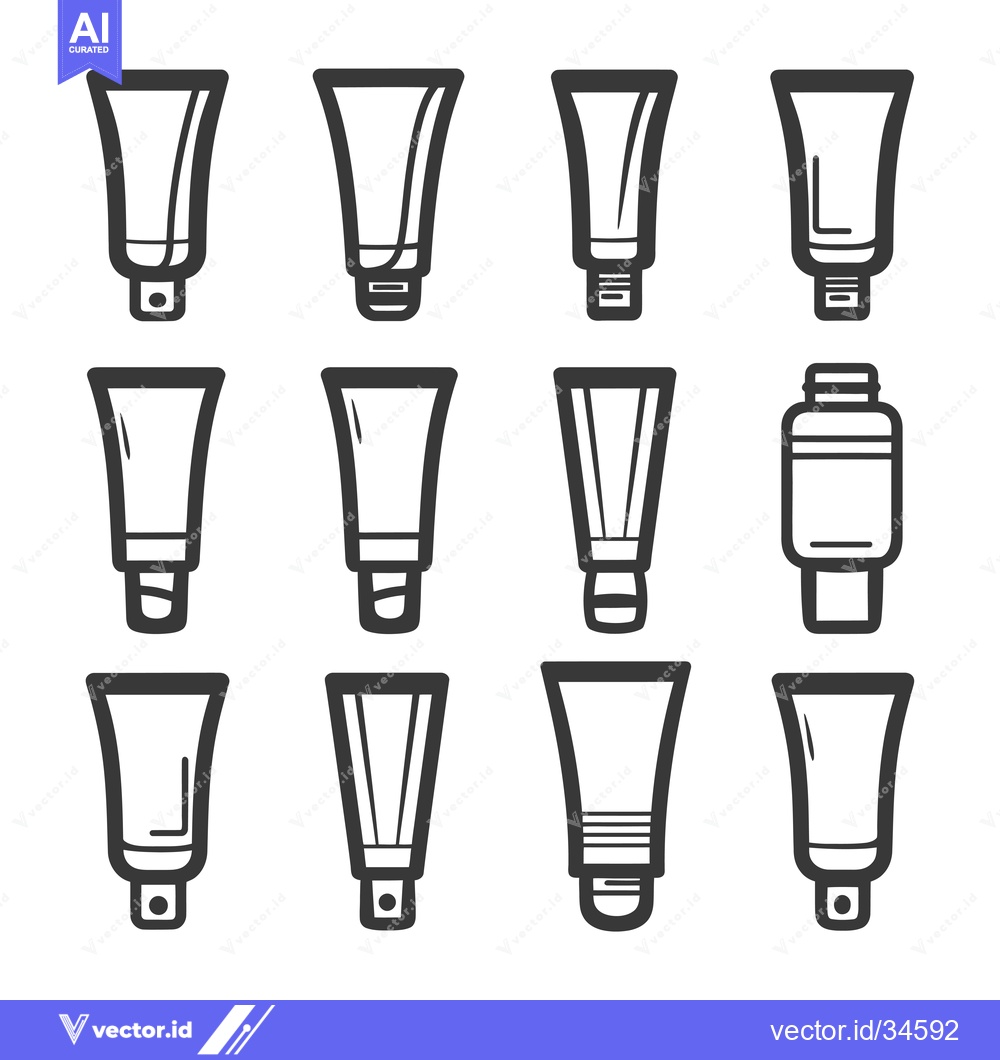 Premium Vector of Collection of Various Tube and Bottle Packaging Designs