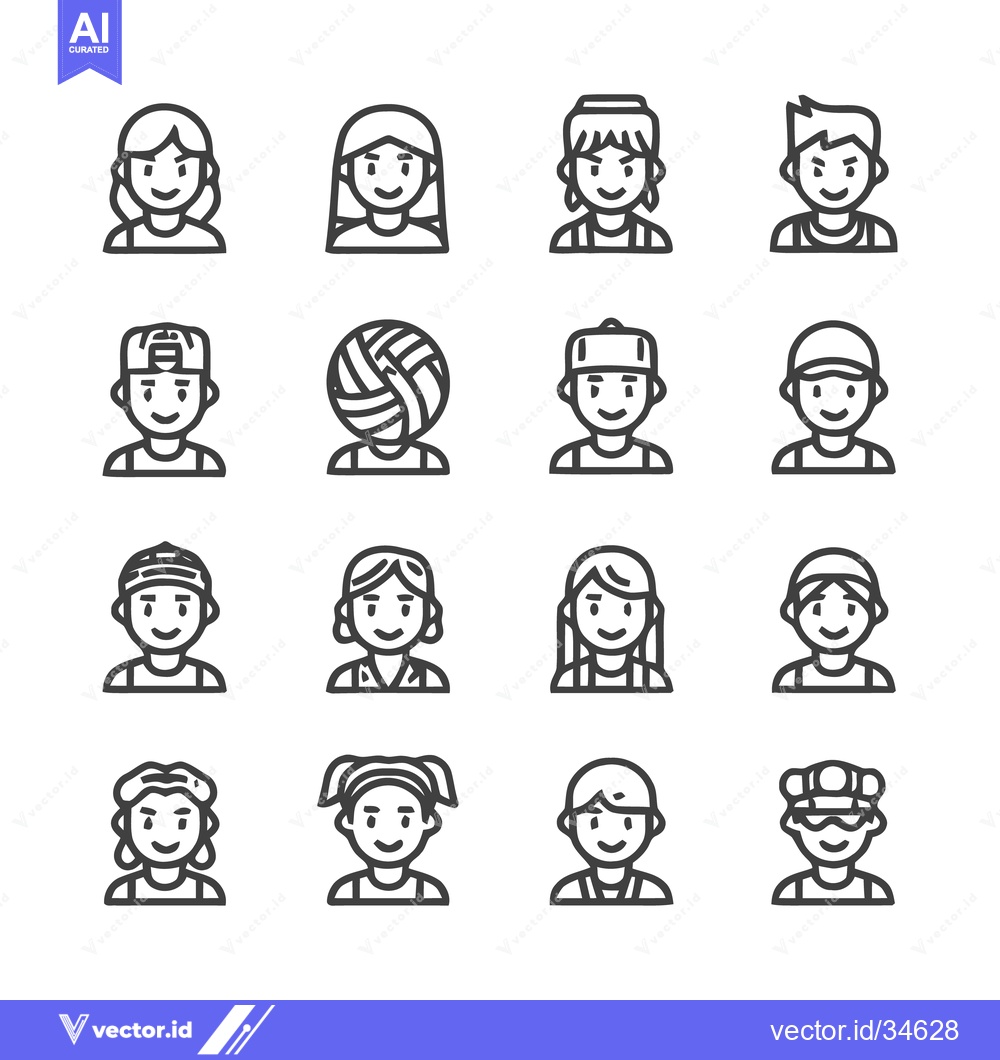 Premium Vector dari Collection of people icons representing diverse individuals and activi