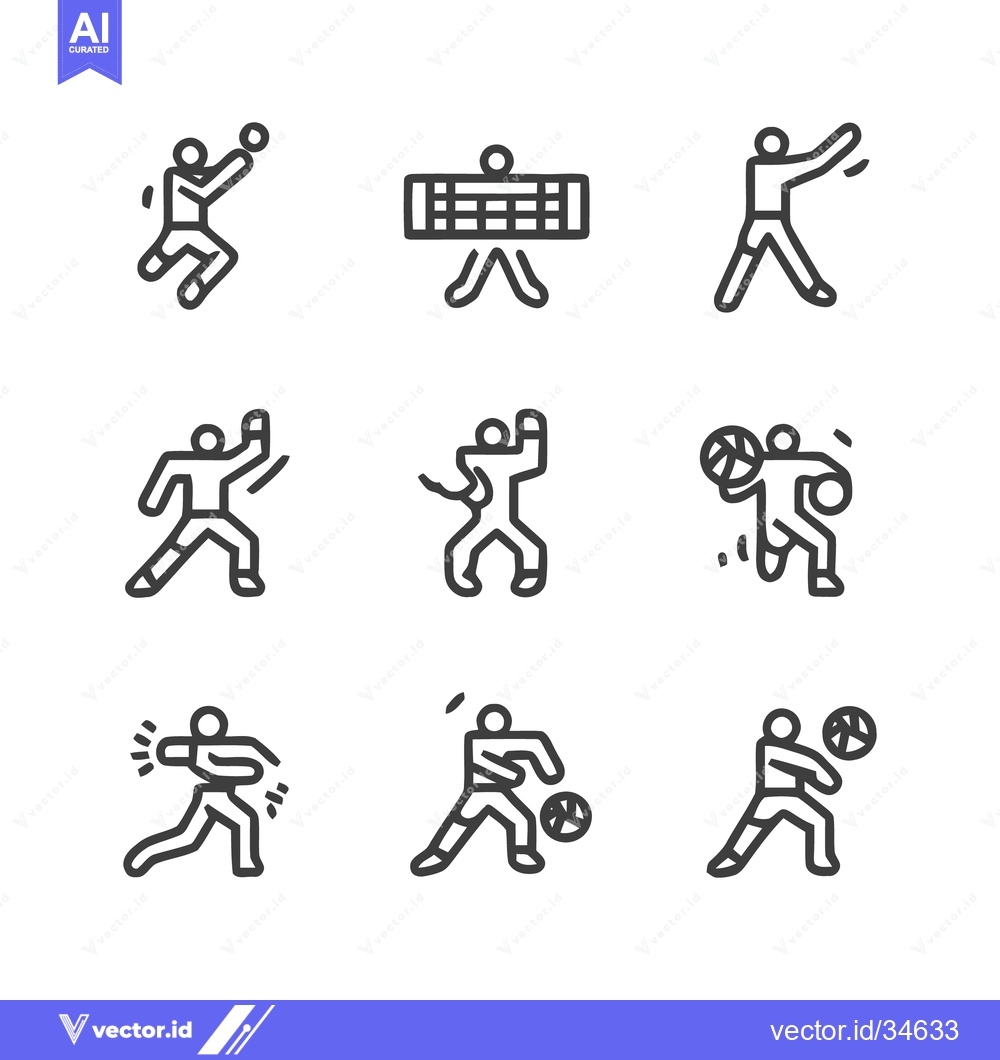 Premium Vector of Sports Icons - Diverse Athletic Activities in Action.