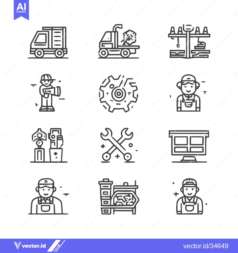 Premium Vector dari Construction and Engineering Icons - A Comprehensive Collection.