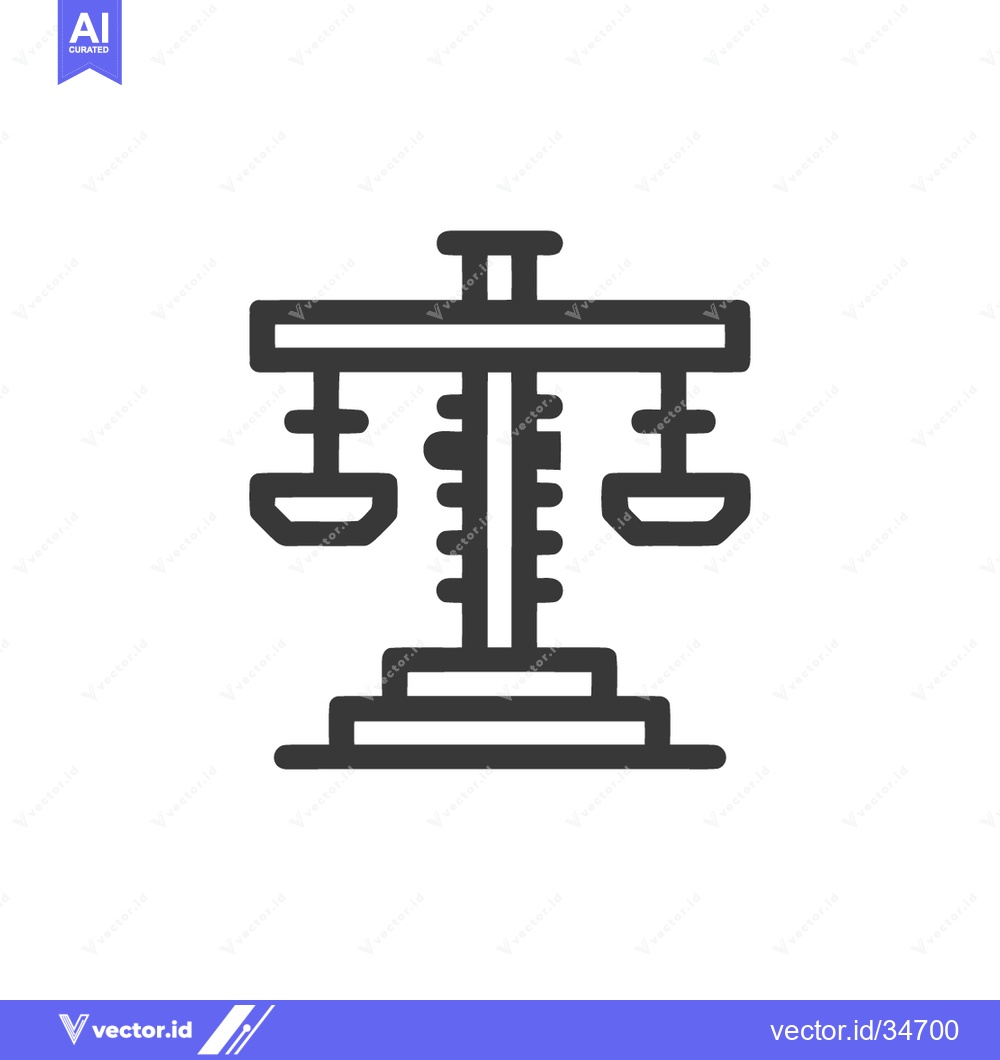 Premium Vector dari Minimalist Scales of Justice Icon: Balance, Law, and Legal Symbolism